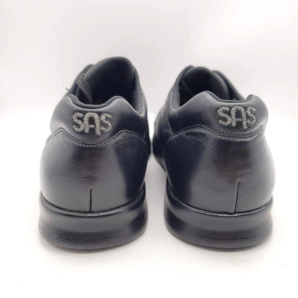 SAS Free Time Shoes Womens 9 W Wide Black Nubuck Leather Lace Up Walking Sneaker - Picture 5 of 10